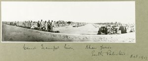 Camel Transport Lines, Khan Yunis, oktober 1917 av Capt. Arthur Rhodes