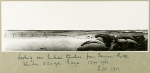Ser over tyrkiske skyttergraver fra Samson Ridge, september 1917 av Capt. Arthur Rhodes