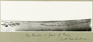 Våre skyttergraver foran Gaza, oktober 1917 av Capt. Arthur Rhodes