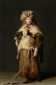Moses ter Borch holder en Kolf-stokk, ca. 1655 (olje på panel) av Capt. Frederick Parr