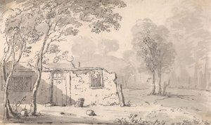 Flamstead End, Old Ruskin's Cottage nær Cheshunt, mai 1814