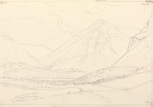 Grasmoor fra West Base of Mellbreak, 2. august 1835 av Capt. Thomas Hastings