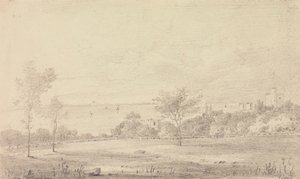 Landskap med Castle in the Distance, Isle of Wight av Capt. Thomas Hastings