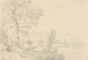 Ser på Wootton Bridge, Isle of Wight, august 1828 av Capt. Thomas Hastings