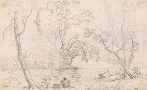 En del av Mayo's Island, Cheshunt, 23. mai 1814 av Capt. Thomas Hastings