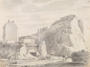 En del av West Cliff, Hastings, 8. oktober 1820 av Capt. Thomas Hastings