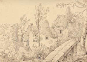 Ruinene av Crewkerne Abbey, mai 1833 av Capt. Thomas Hastings