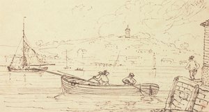 Skisse av båtmenn, West Cowes, 16. februar 1826 av Capt. Thomas Hastings