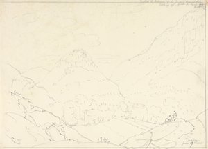 The Jaws of Borrowdale, lørdag 27. juni 1835 av Capt. Thomas Hastings