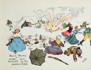 Boer-piknik på Middle Hill forstyrret av haubitsen vår, fra 