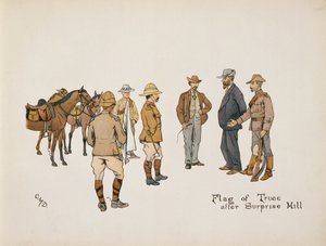 Våpenhvilens flagg etter Surprise Hill, fra The Leaguer of Ladysmith, 1900