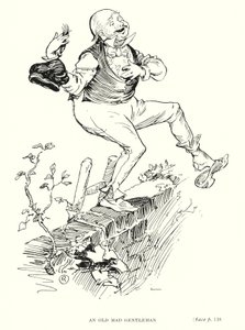 Dickens karakter: An Old Mad Gentleman (litho) av Captain Edward Henry Handley Read