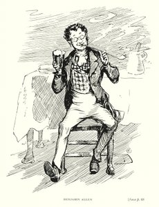 Dickens karakter: Benjamin Allen (litho) av Captain Edward Henry Handley Read