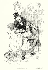 Dickens karakter: Jonas Chuzzlewit (litho) av Captain Edward Henry Handley Read