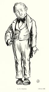 Dickens karakter: RW Wilfer (litho) av Captain Edward Henry Handley Read