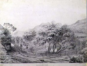 Napoleons grav ved Longwood på øya St. Helena av Captain G. Rotton