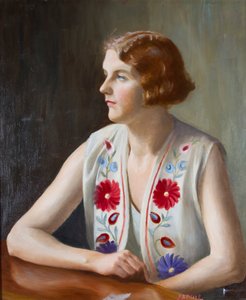 Portrett av forfatteren og illustratøren Marian Ada. Peart, ca. 1930