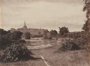 Rangoon. Utsikt nær innsjøen, 1855.