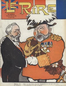 Frankrikes president Loubet og kong Edward VII. Illustrasjon for Le Rire
