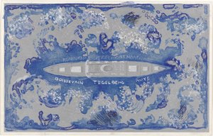 Design for en vignett for Koninklijke Paketvaart Maatschappij av Carel Adolph Lion Cachet