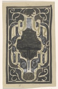 Design for ex-libris av D.J. Billig av Carel Adolph Lion Cachet
