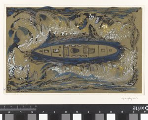 Design for vignett av Koninklijke Paketvaart Maatschappij av Carel Adolph Lion Cachet