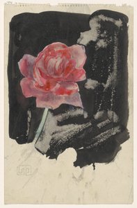 rød rose av Carel Adolph Lion Cachet