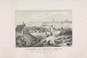 Flommen i Bommelerwaard. januar 1861 (tittel på objekt) av Carel Christiaan Antony Last