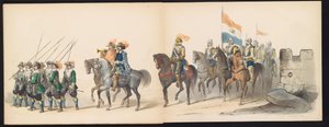 Masquerade of the Leiden Students, 1850 (Tavle 13) Intogt av Frederik Hendrik i 