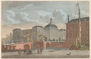 Beurs te Rotterdam, ca. 1790 Beurs te Rotterdam / Børsen i Rotterdam (tittel på objekt) av Carel Frederik Bendorp (I)