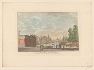 Utsikt over Leuvehaven i Rotterdam Leuvehaven i Rotterdam / La canal dit Leuvehaven a Rotterdam (tittel på objekt) av Carel Frederik Bendorp (I)