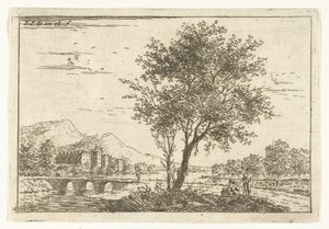 Kupert landskap med et slott ved elven Landskap (serietittel) av Carel Frederik Bendorp (I)