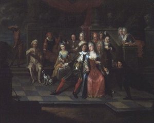 Karnevalsscene av Carel Jacob Crec