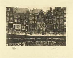 Lauriergracht av Carel Lodewijk Dake (signed by artist)