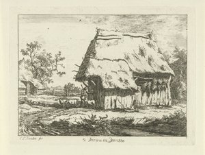 Hyrde ved en sauefjøs Te Drown in Drenthe (tittel på objekt) Landskap (1–6) (serietittel)