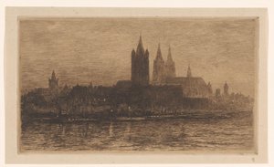 Utsikt over Köln om natten