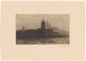 Utsikt over Köln om natten