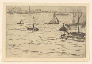 Utsikt over Maas i Rotterdam Maas i Rotterdam (original tittel) av Carel Nicolaas Storm van 