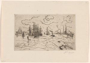 Skip på Maas av Carel Nicolaas Storm van 