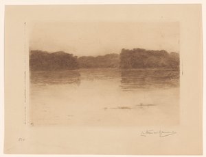 Dam i Haagse Bos om natten Haagsche Bosch om natten (tittel på objekt) av Carel Nicolaas Storm van 