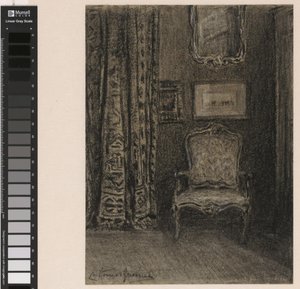Kamerinterieur i de Rue du Trône 190 te Brussel av Carel Nicolaas Storm van 
