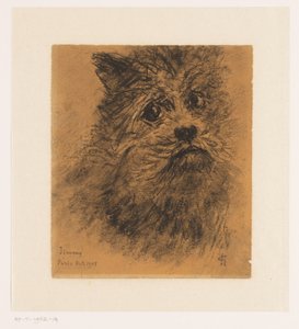 Portrettstudie av hunden Jimmy av Carel Nicolaas Storm van 