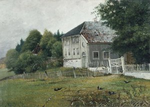 Huset til en notar i Drøbak (olje på lerret)