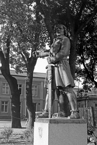 Statue von Engelbrekt Engelbrektsson in Arboga, Schweden 1969 von Carl-Johan Eldh