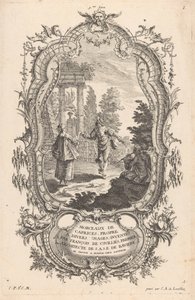 dansende par Figurer i landskap (serietittel) 9me Livre I Morceaux De Caprices, Propre A Divers Usages (serietittel på objekt) av Carl Albert von Lespilliez