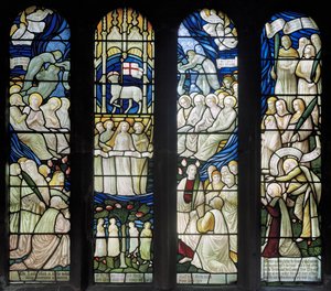Grappenhall, St Wilfrids, Shrigley & Hunt (1873-1982), Carl Almquist, The Worship Of The Lamb, 1886