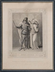 Nibelungenlied. Siegfried og Kriemhild, 1860. av Carl Arnold Gonzenbach