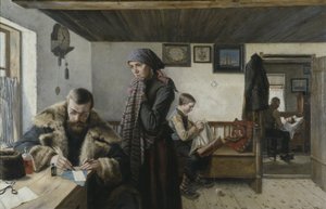 The Doctor Calls, ca. 1900 (olje på lerret) av Carl Aspelin