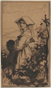 Stående kvinne og barn av Carl Bloch (Danish