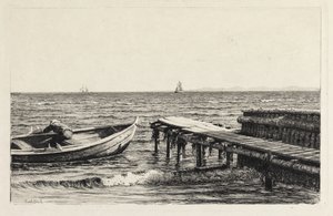 Båten ved broen av Carl Bloch